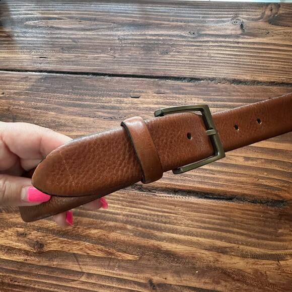 Womens Brown High Quality Cow Leather Full Length Belt Size 41" - Picture 4 of 7